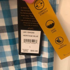 Men Lee plaid shirt